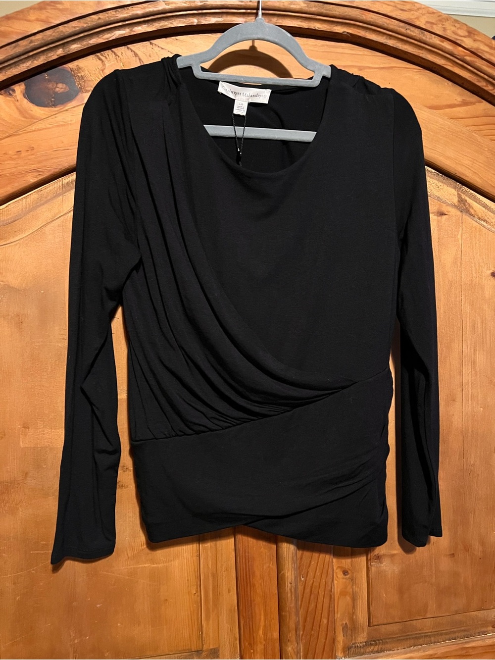 Catherine Malandrino faux wrap viscose blend top